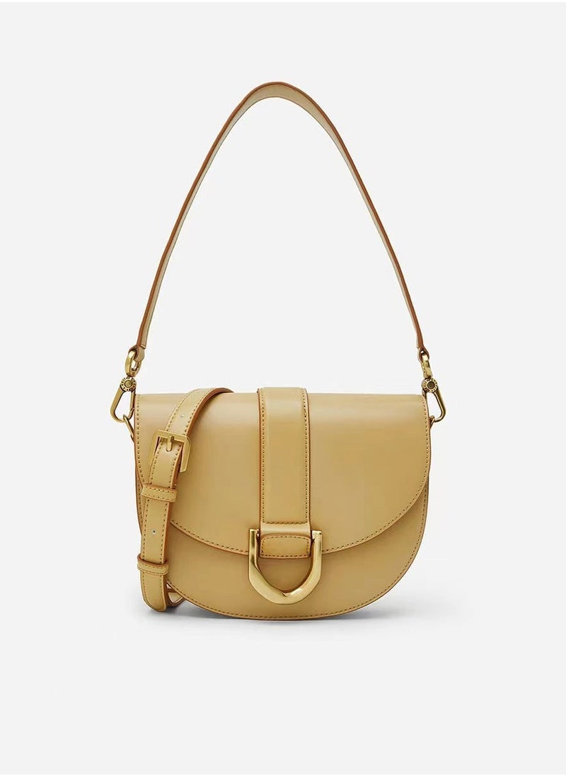 Charles & Keith Gabine Horseshoe Buckle Saddle Bag Shoulder Bag