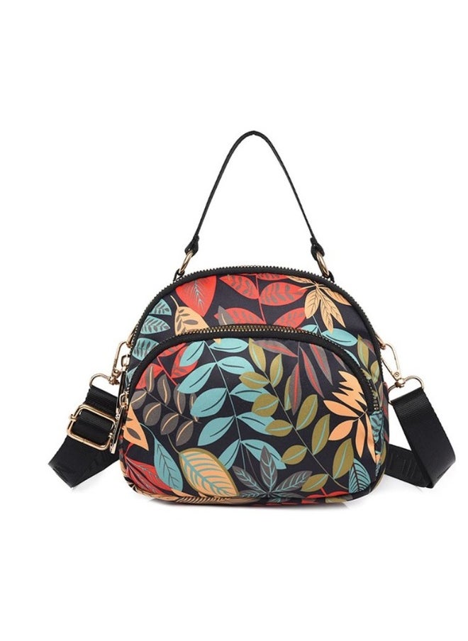 New Fashion Colorful Maple Leaf Printed One Shoulder Crossbody Bag