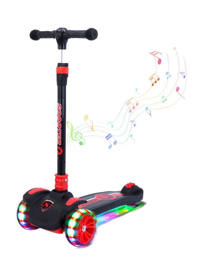 3-Wheel Foldable Kick Scooter with Music