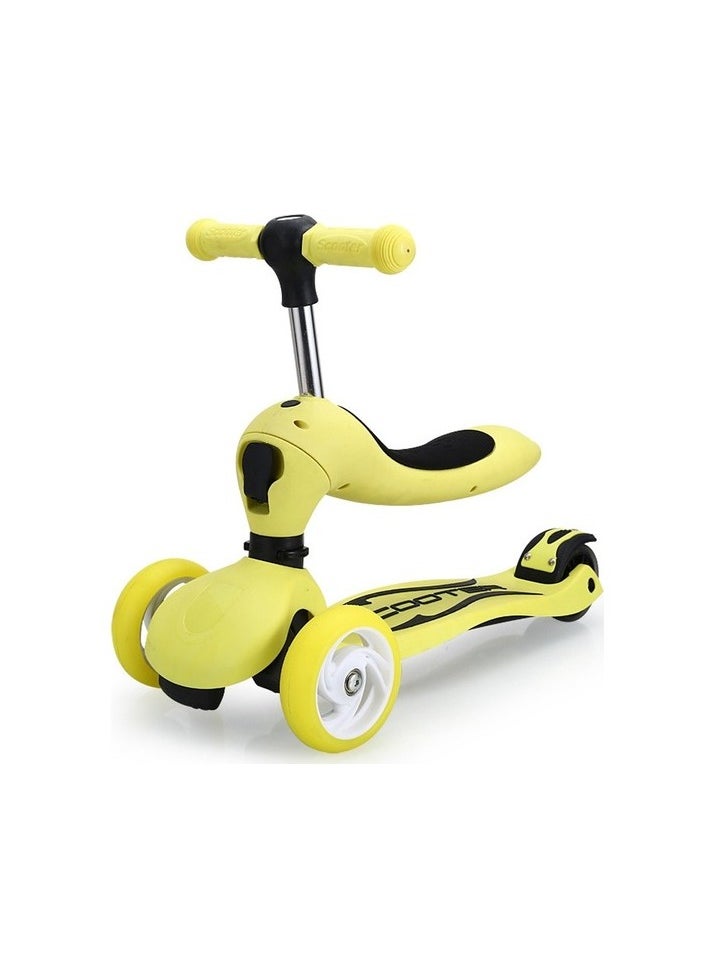 BUYFUN 4-wheeled Child Scooter 1-2-6-8 years old Colour:Yellow Type:------