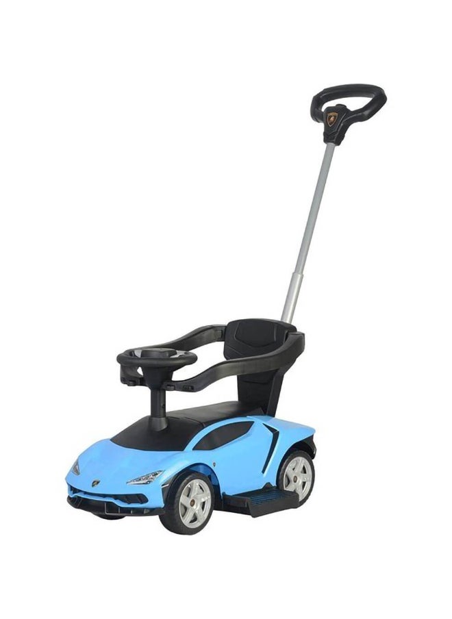 Lamborghini Car Ride-on with Push Handle & Canopy (Blue)