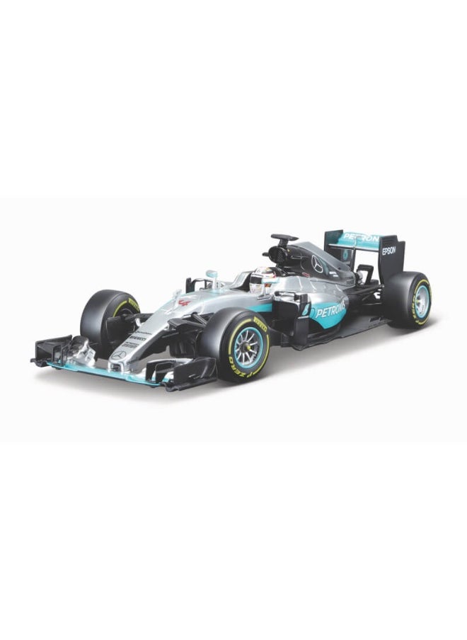 Bburago Mercedes AMG Petronas W07 Hybrid 2016 Die-cast Vehicle (1:18, Silver)