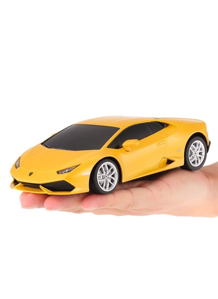 Official Licensed Lamborghini HURACÁN LP610-4 1:24 Scale Electric Remote Control Sport Racing Hobby Toy Car, RC Car Model Vehicle Gift for Boys, Girls, Teens and Adults - Yellow