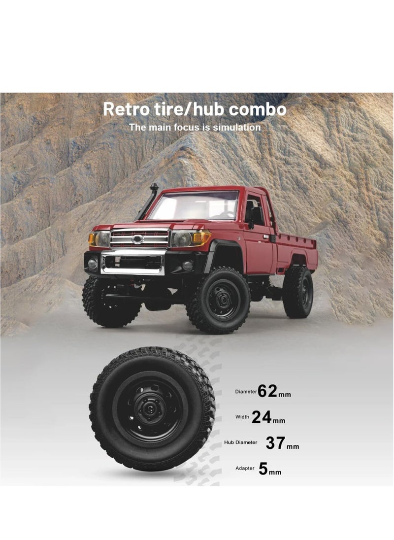 RC Truck, 1/12 LC79 RC Rock Crawler, MN-82 4x4 Toyota Land Cruiser Remote Control Pickup Off Road RTR 2.4GHz Remote Control Rock Crawler Car Toy with Controllable Headlights 1 Battery