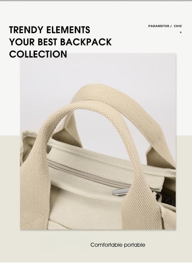 Unisex Student Large Capacity Canvas Shopping Bag Tote Bag, Student Lunch Carry Handbag Clutch Bag, Multi-compartment Single Bag Shoulder Crossbody Bag Sling Bag Side Bag for Kids Men and Women