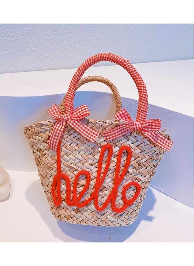 New Summer Minimalist Girl Style Grass Woven Handbag