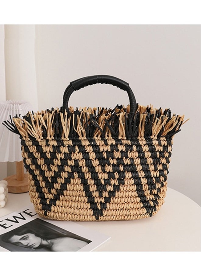 New Woven Handbag Women's Large Capacity Beach Handbag