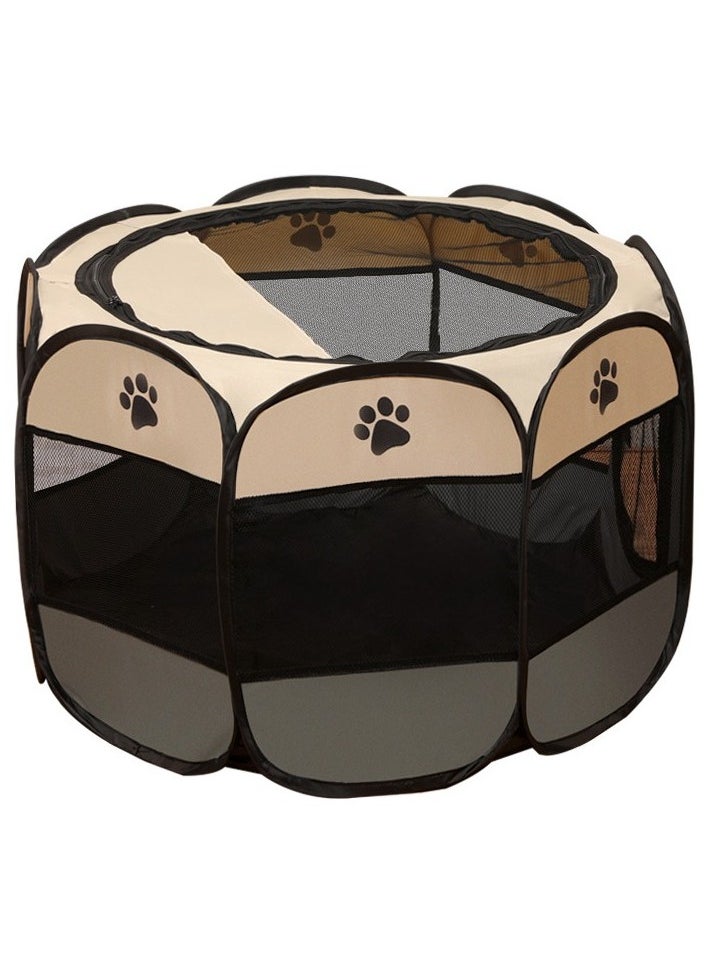 Octagon fence tent oxford fabric scratch -resistant foldable dog hut cat hut Sizes:22 x 11 x 10 cm Colour:Black