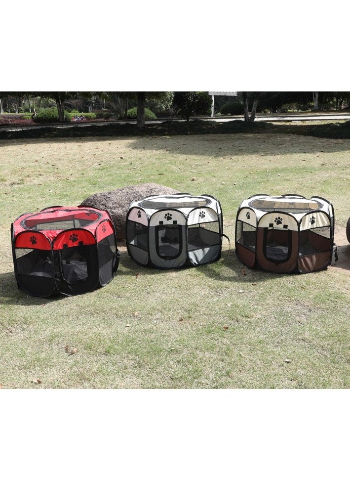 Octagon fence tent oxford fabric scratch -resistant foldable dog hut cat hut Sizes:22 x 11 x 10 cm Colour:Black