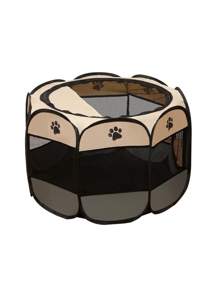 Octagon fence tent oxford fabric scratch -resistant foldable dog hut cat hut Sizes:22 x 11 x 10 cm Colour:Black