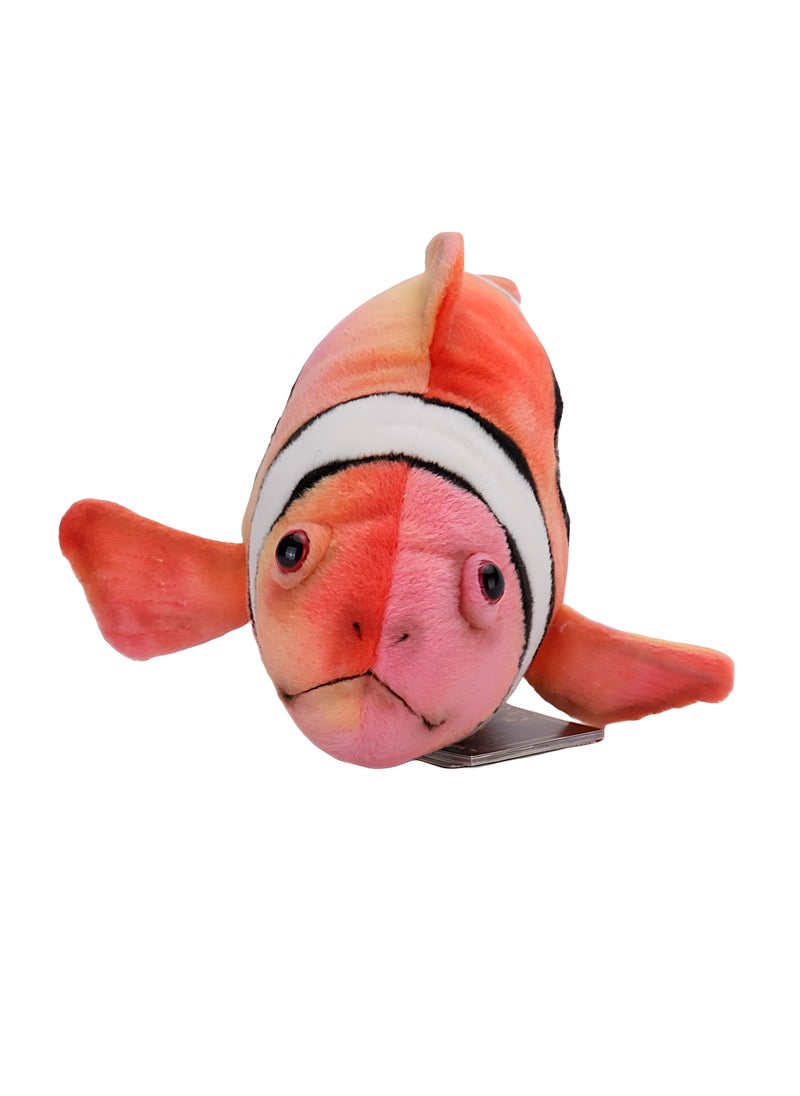 Clown Fish Plush Toy – Realistic 12.5'' Handcrafted Stuffed Animal, Soft and Detailed Marine Life Replica, Suitable for Ages 3+