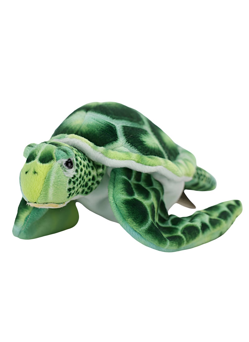 Green Turtle Puppet – Realistic Handcrafted Animal Puppet for Interactive Play and Storytelling, Ideal for Teachers and Kids