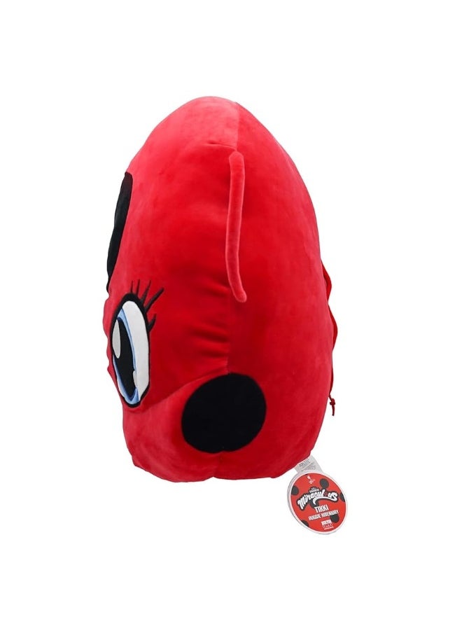 Miraculous Ladybug Tikki Plush Pillow 40 cm Extra Soft Plush Toy for Kids with Large Secret Zipper Pocket at Back (Wyncor)