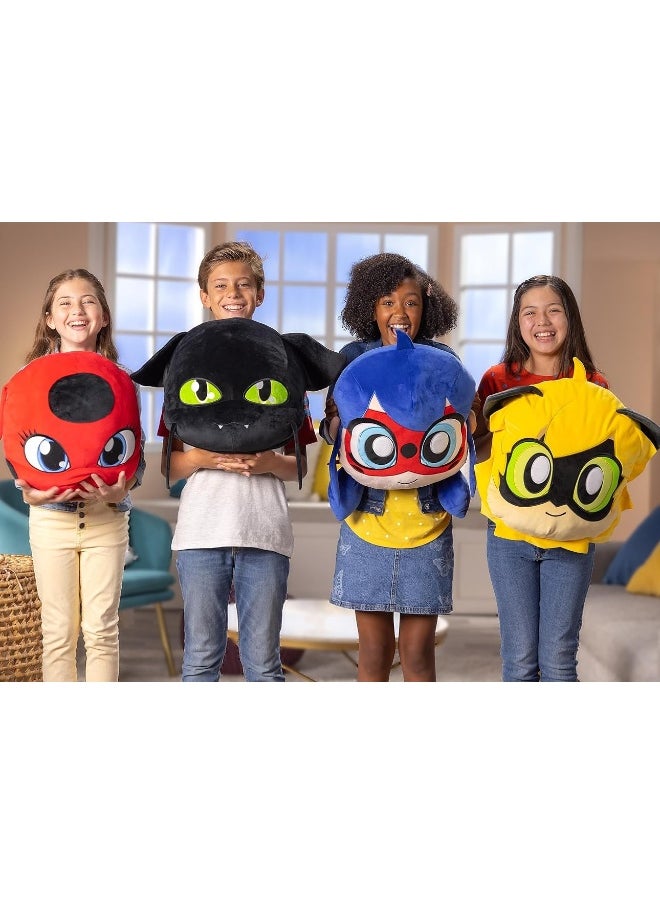 Miraculous Ladybug Tikki Plush Pillow 40 cm Extra Soft Plush Toy for Kids with Large Secret Zipper Pocket at Back (Wyncor)