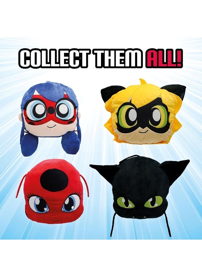 Miraculous Ladybug Tikki Plush Pillow 40 cm Extra Soft Plush Toy for Kids with Large Secret Zipper Pocket at Back (Wyncor)