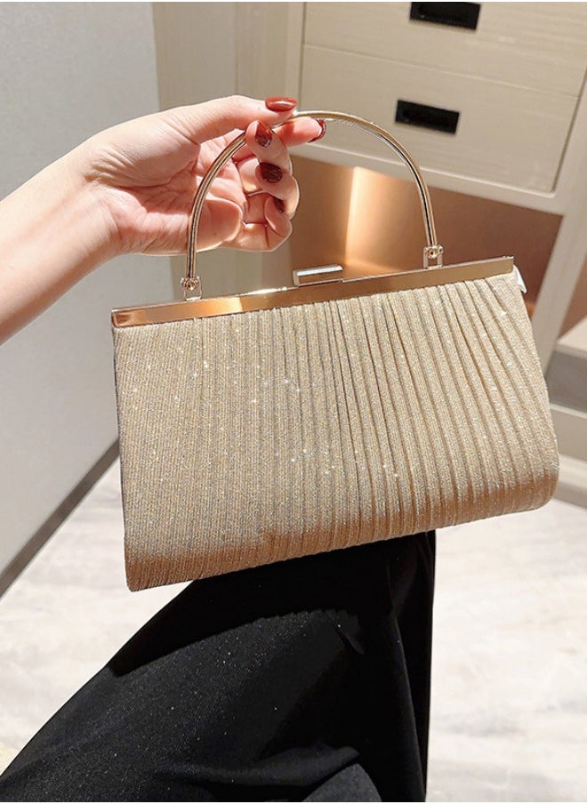 Women's New Fashion Large Capacity Clutch Bag, Chain Party Handbag Clutch for Ladies, Wedding Banquet Evening Dress Carry Bags Gift bag