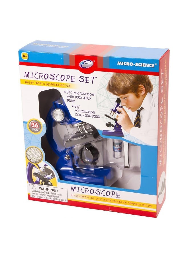 Micro Science 36-Piece 100/450/900X Microscope Set