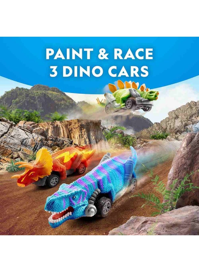 Paint Your Own Dino Race Cars Stem Toy