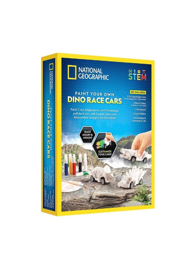 Paint Your Own Dino Race Cars Stem Toy