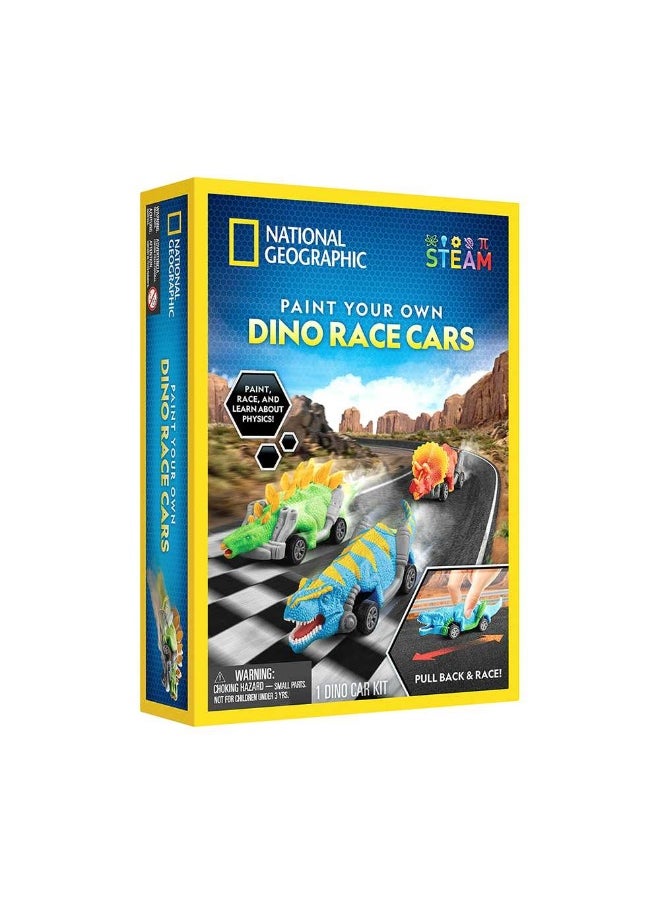 Paint Your Own Dino Race Cars Stem Toy