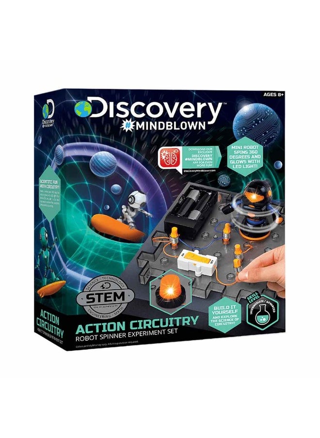 Discovery Mindblown Action Circuitry Robot Spinner Experiment Kit + Mini Shark Tooth Excavation Kit + Mini Fossil Excavation Kit Bundle