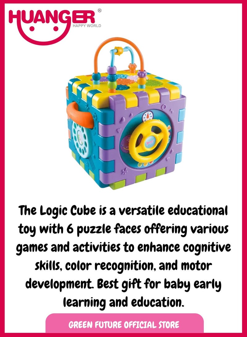 Baby Activity Cube for Toddlers – Early Learning Toy with Gears, Music, Shapes, and Steering Wheel – Educational and Developmental Play for Enhancing Fine Motor Skills and Sensory Fun