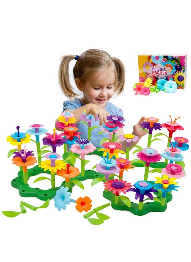 Gifts For 3-6 Year Old Girls Flower Garden Building Set 98 Pcs Arts And Crafts For Girls 11 Colors Birthday Gifts Christmas