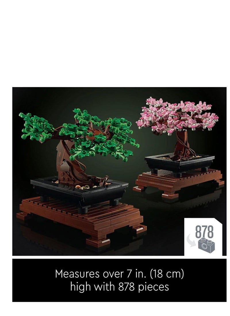 Bonsai Tree Building Sets, Featuring Cherry Blossom Flowers, DIY Plant Model for Adults, Creative Gift for Home Décor and Office Art, Botanical Collection Design Kit, Present for Kids and Adults