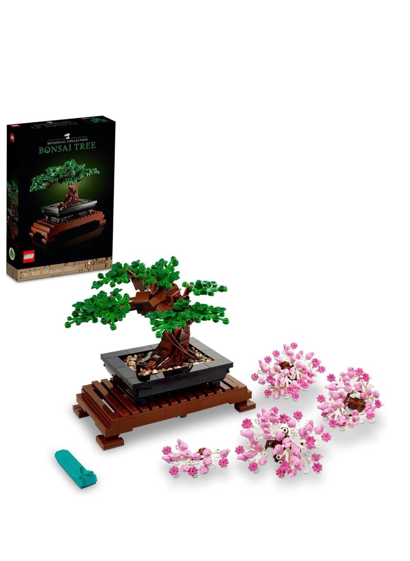 Bonsai Tree Building Sets, Featuring Cherry Blossom Flowers, DIY Plant Model for Adults, Creative Gift for Home Décor and Office Art, Botanical Collection Design Kit, Present for Kids and Adults