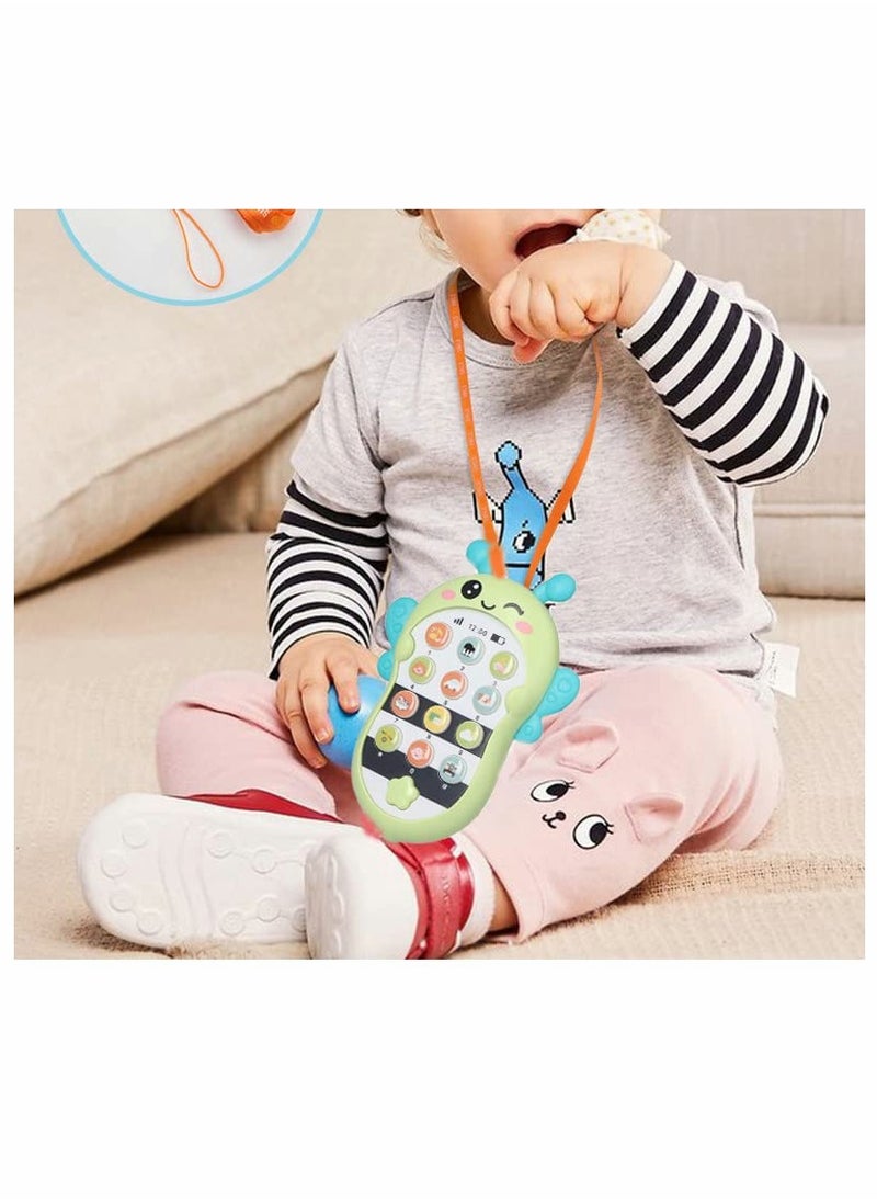 Baby Cell Phone Toys Multi-function Mode Children's Early Education Music Mobile Phone Teething Phone Toy for Babies Early Education Enlightenment Music Simulation Phone with Light and Sound