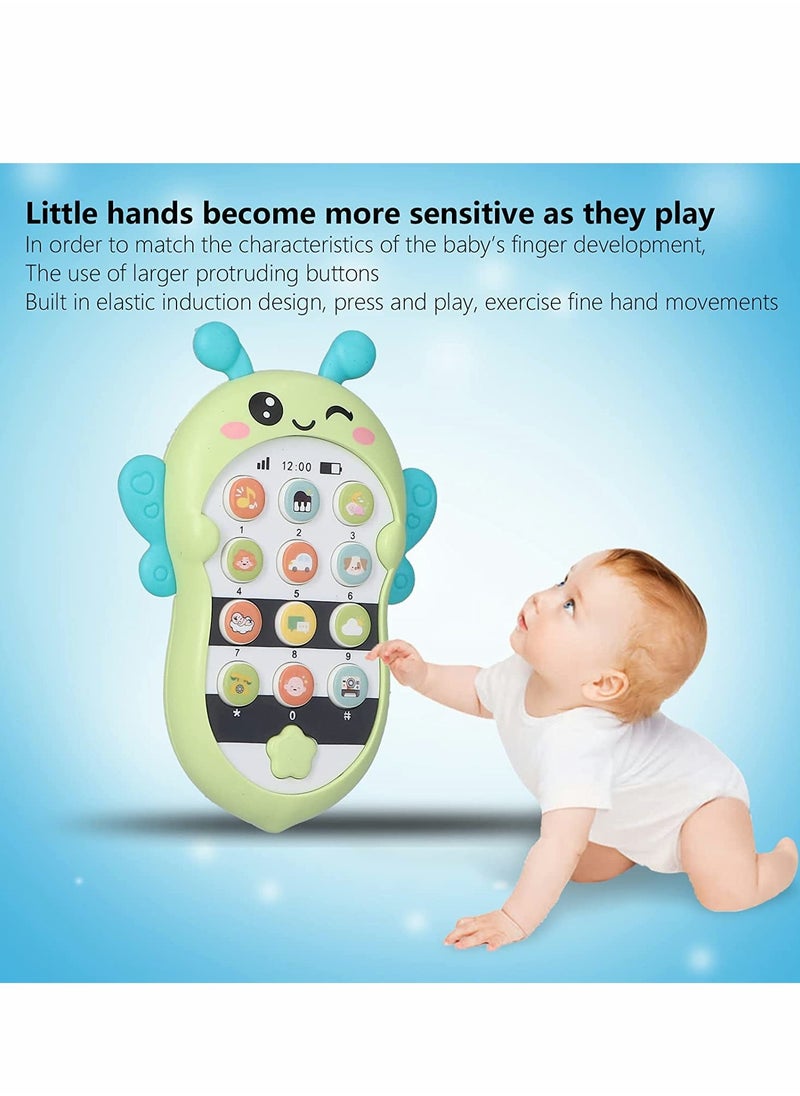 Baby Cell Phone Toys Multi-function Mode Children's Early Education Music Mobile Phone Teething Phone Toy for Babies Early Education Enlightenment Music Simulation Phone with Light and Sound