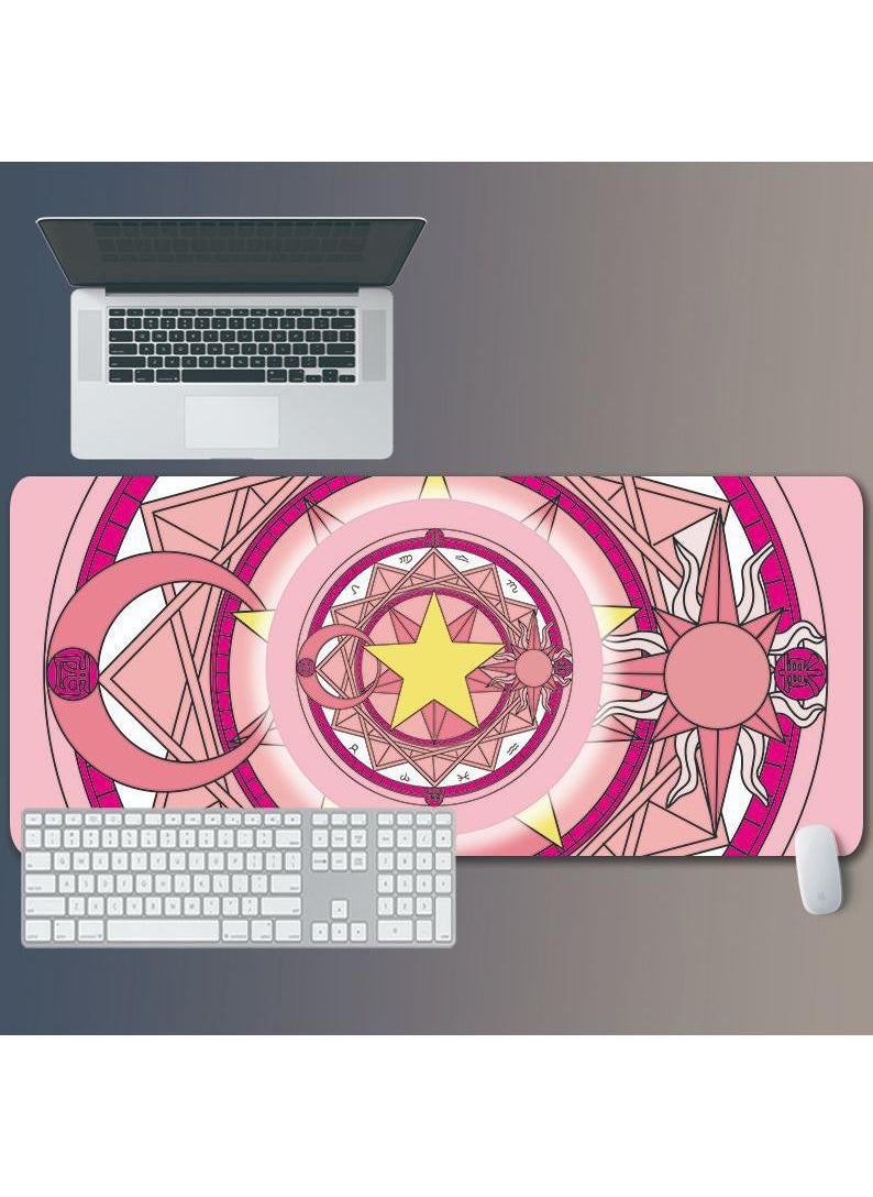 Sailor Moon Gift For Girls Gaming Mouse Pad Extended Large Mat Desk Pad Stitched Edges Mousepad Long Mouse Pad And Non-Slip Rubber Base Mice Pad 800X300X5mm