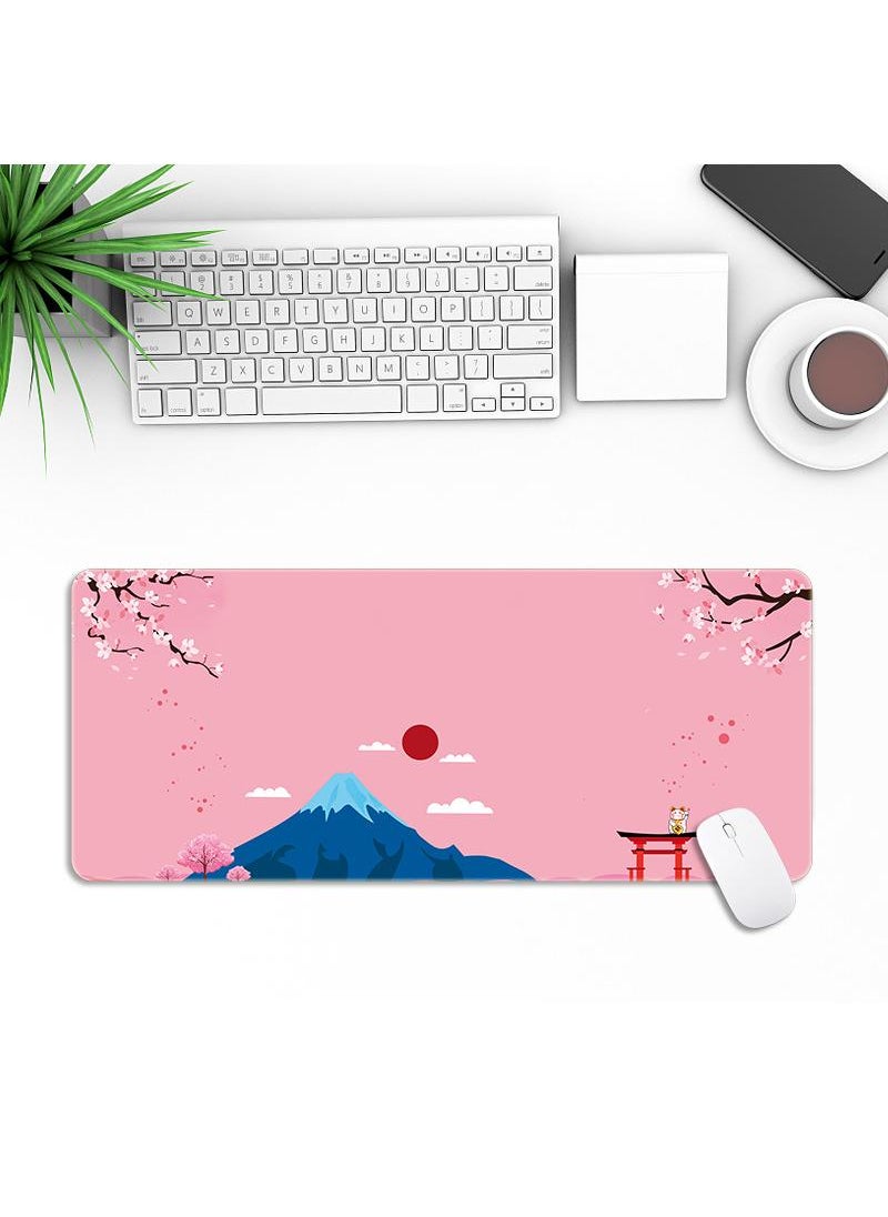 Chinese Style Pattern For Esports Games Gaming Mouse Pad Extended Large Mat Desk Pad Stitched Edges Mousepad Long Mouse Pad And Non-Slip Rubber Base Mice Pad 900X400X4mm