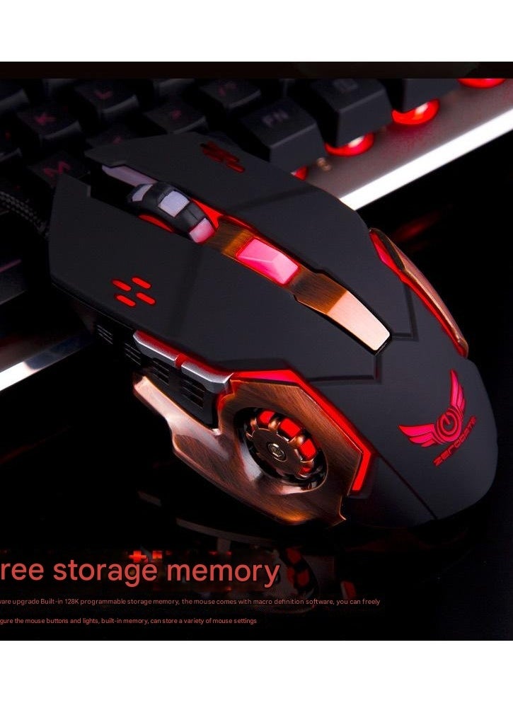 Wrangler G11 Gaming Esports Mechanical Mouse Macro Definition Colorful Luminous Wired USB Mouse