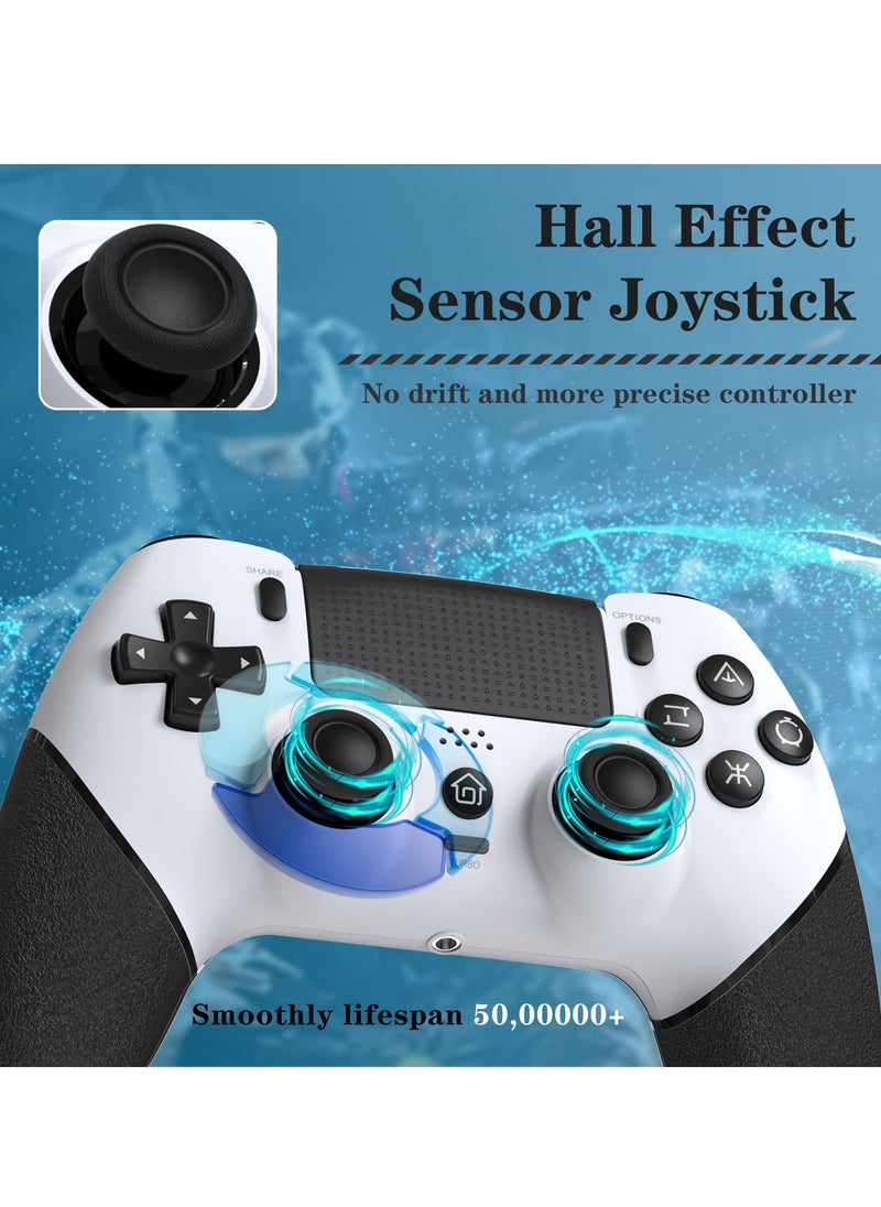 Wireless Controller Compatible with PS4/Slim/Pro/PC, Equipped with 1000mAh Battery, USB Cable, Dual Vibration, 6-Axis Motion Control, 3.5mm Audio Jack, Multi Touch Pad, Share Button