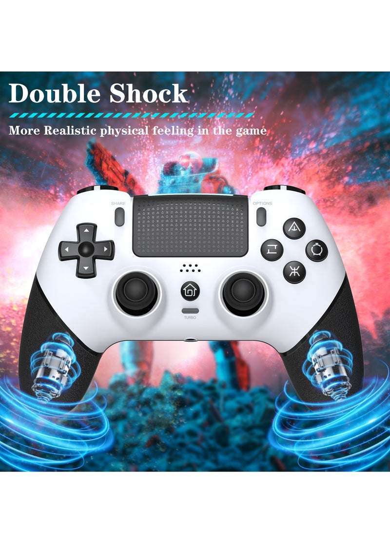 Wireless Controller Compatible with PS4/Slim/Pro/PC, Equipped with 1000mAh Battery, USB Cable, Dual Vibration, 6-Axis Motion Control, 3.5mm Audio Jack, Multi Touch Pad, Share Button