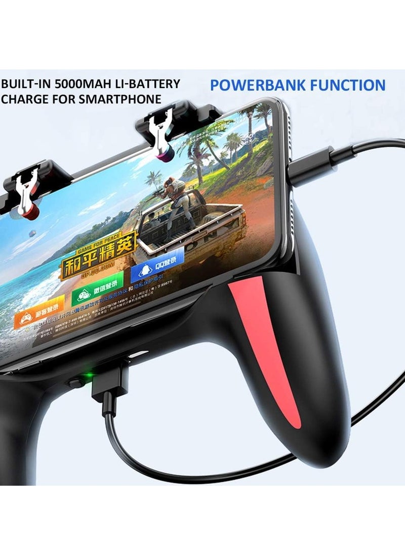 PUBG Mobile Controller, H10 Double Fan Cooling Mobile Gamepad, Rules of Survival Gaming Joysticks with Sensetive Shooting Feel, Compatible with 4.7-6.0 inch Phone Accessories