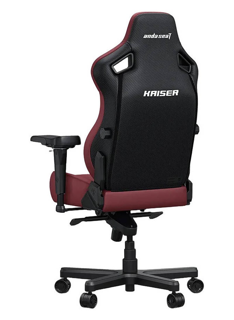 AndaSeat Kasier 4 Series Premium Gaming Chair, 5° Sloping Seat Base, Pop-out Lumbar, 5D Armrests, Up to 180kg Max Weight, Premium PVC Leather, XL, Classic Maroon | AD12YDDC-XLL-20-A-PVC