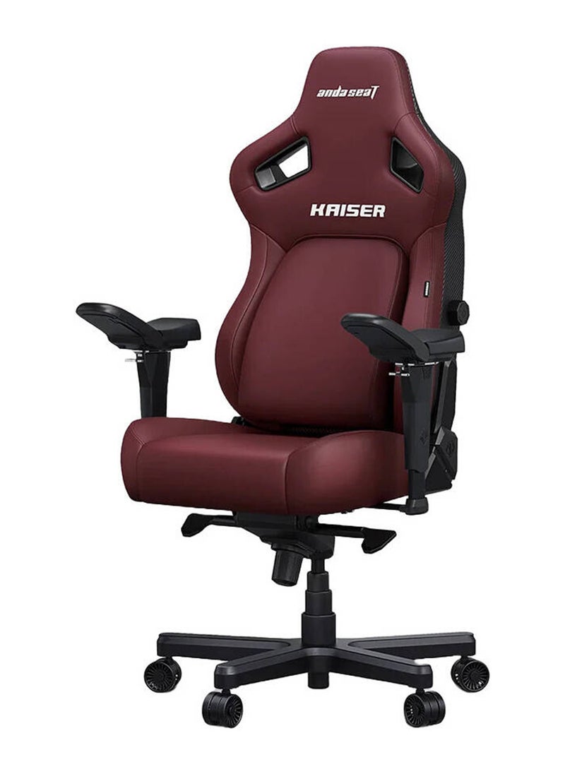 AndaSeat Kasier 4 Series Premium Gaming Chair, 5° Sloping Seat Base, Pop-out Lumbar, 5D Armrests, Up to 180kg Max Weight, Premium PVC Leather, XL, Classic Maroon | AD12YDDC-XLL-20-A-PVC