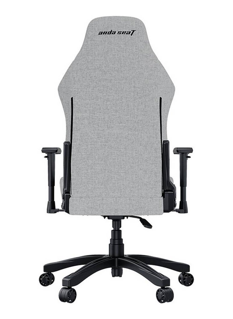 AndaSeat Luna Series Gaming Chair, Fabric Linen Upholstery Material, 1D Armrest, 60mm Casters With PU Rubber, Class 4 Hydraulic Pistons, 90° to 160° Adjustable Backtilt, Gray | AD18-44-G-F