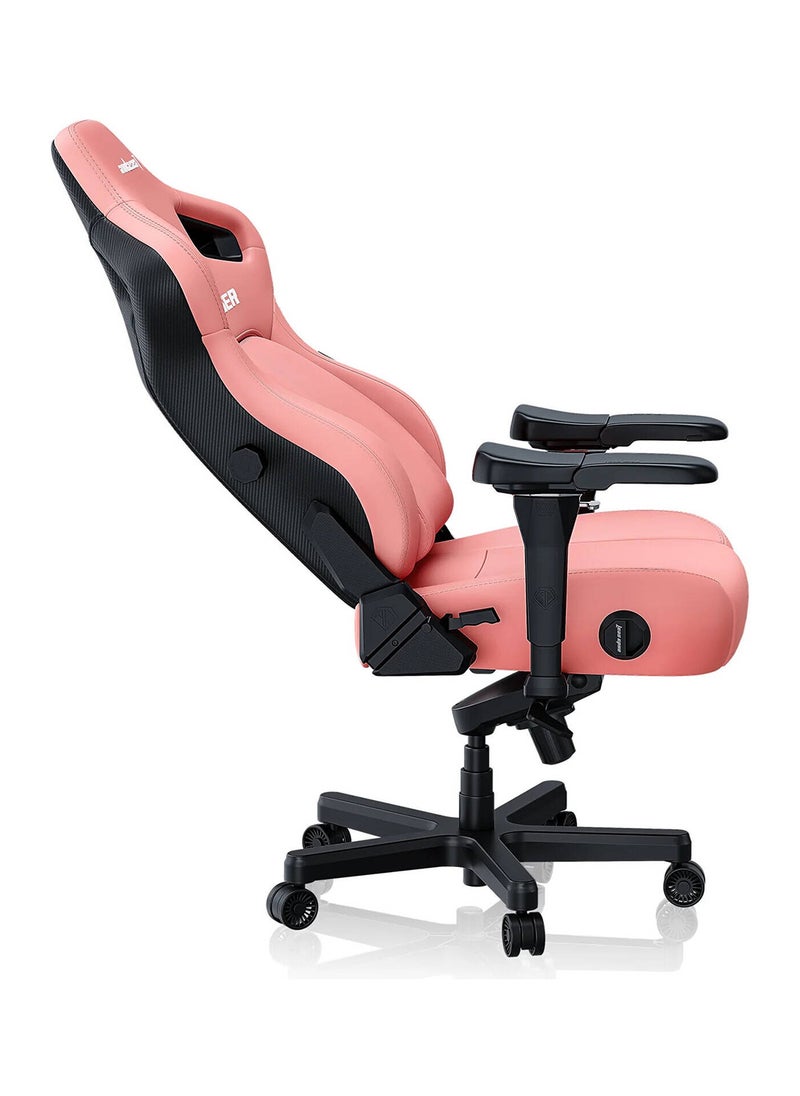 AndaSeat Kasier 4 Series Premium Gaming Chair, 5° Sloping Seat Base, Pop-out Lumbar, 5D Armrests, Up to 180kg Max Weight, Premium PVC Leather, XL, Creamy Pink | AD12YDDC-XLL-20-P-PVC