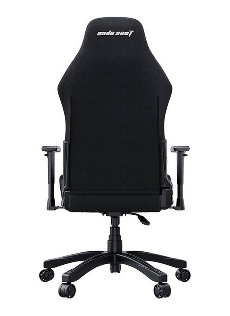 AndaSeat Luna Series Gaming Chair, Fabric Linen Upholstery Material, 1D Armrest, 60mm Casters With PU Rubber, Class 4 Hydraulic Pistons, 90° to 160° Adjustable Backtilt, Black | AD18-44-B-F