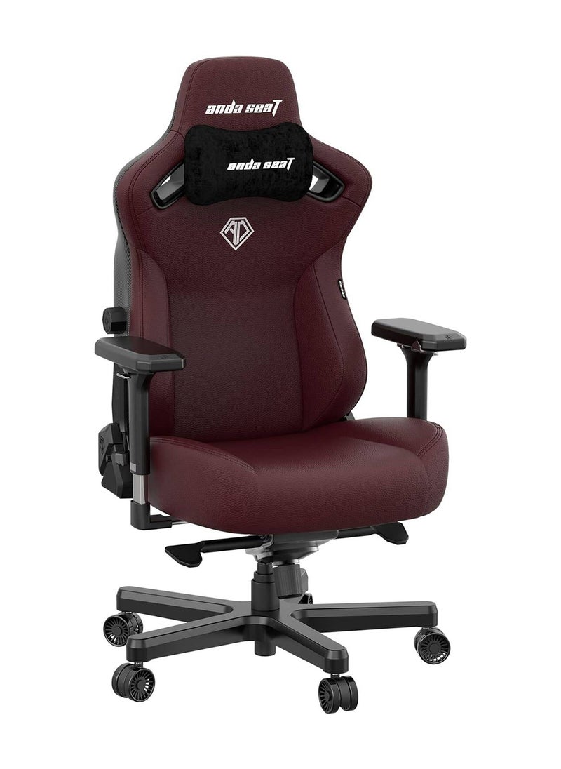 AndaSeat Kaiser 3 Series Premium Ergonomic Gaming/Office Chair, Premium PVC Leather, Large, Heavy-duty Aluminum Wheel Base, 65MM PU Covered Wheels, CLASSIC MAROON | AD12YDC-L-01-A-PVC