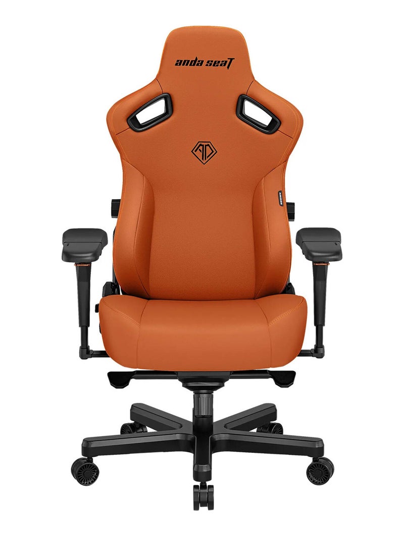 AndaSeat Kaiser 3 Series Premium Gaming Chair, Premium PVC Leather, Large, Heavy-Duty Aluminum Wheel Base, Class-4 Gas Piston, 5MM PU Covered Wheels, Blaze Orange | AD12YDC-L-01-O-PVC