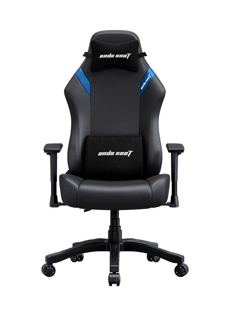 AndaSeat Luna Series Gaming Chair, Premium Breathable PVC Leather, 1D Armrest, 60mm Casters With PU Rubber, Class 4 Hydraulic Pistons, 90° to 160° Adjustable Backtilt, Black / Blue | AD18-44-BS-PV