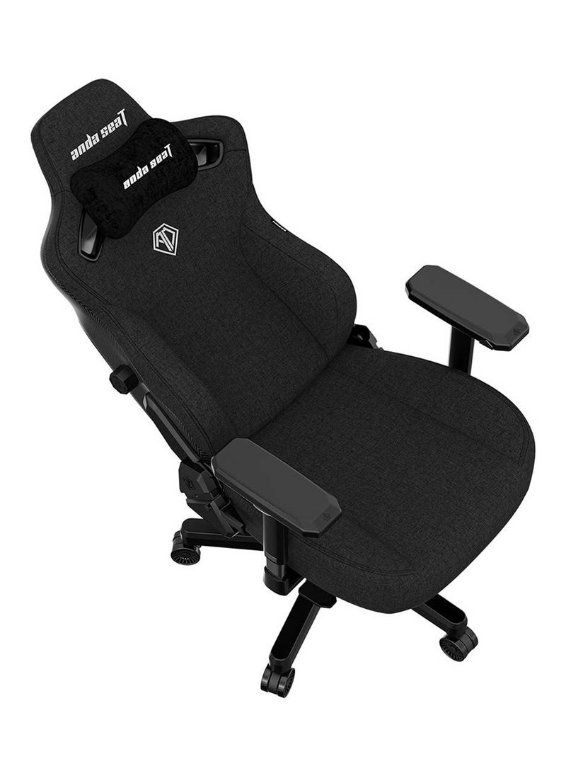 AndaSeat Kaiser 3 Series Premium Ergonomic Gaming/Office Chair, Linen Fabric, XL Size (Enlarged), Heavy-duty Aluminum Wheel Base, 65MM PU Covered Wheels, CARBON BLACK | AD12YDC-XL-01-B-CF