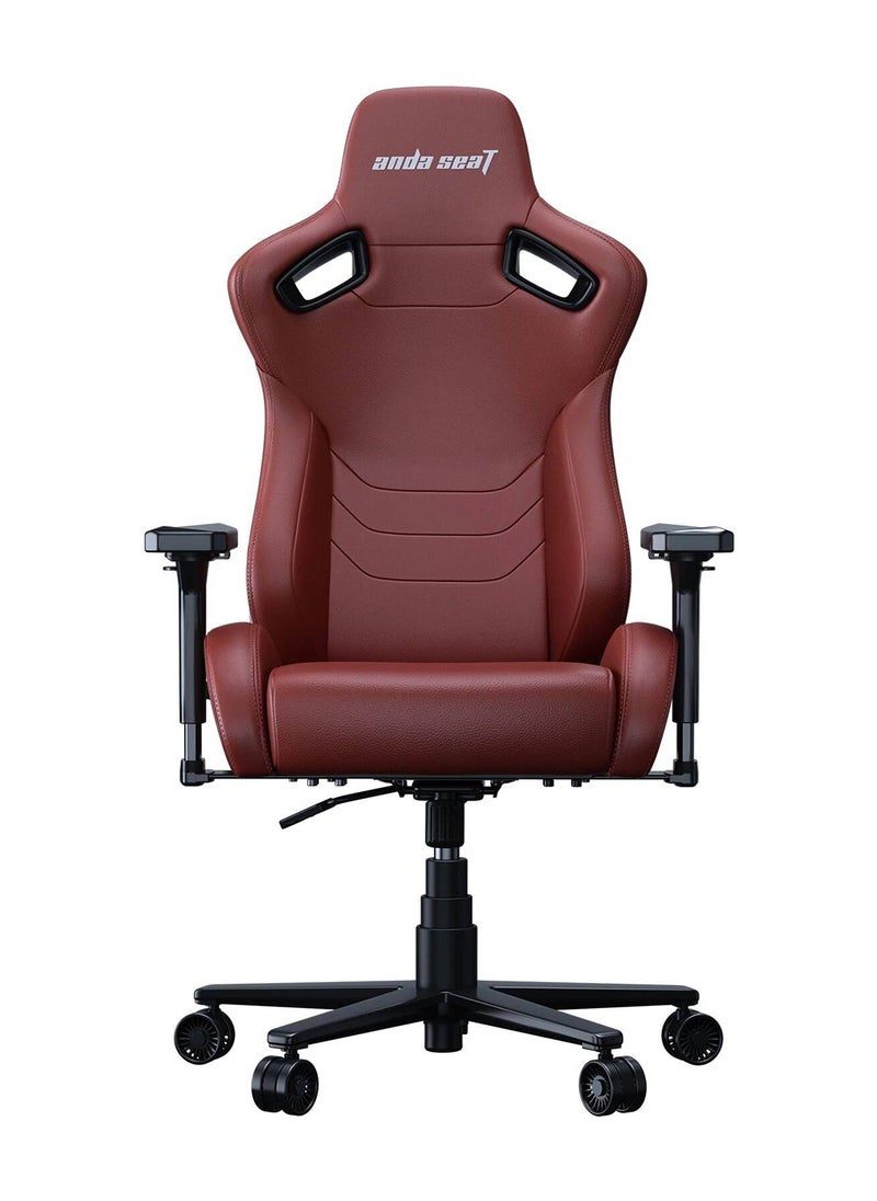 AndaSeat Kaiser Frontier Extra Large Gaming Chair, Premium DuraXtra leather Surface Material, 65mm PU Cover Casters, 100% Titanium Steel Fram, 4D Armrest, Maroon | AD12YXL-17-AB-PV