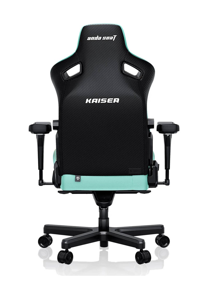 AndaSeat Kaiser 3 Series Premium Gaming Chair, Premium PVC Leather, Large, Heavy-Duty Aluminum Wheel Base, Class-4 Gas Piston, 5MM PU Covered Wheels, Robin Egg Blue | AD12YDC-L-01-E-PVC