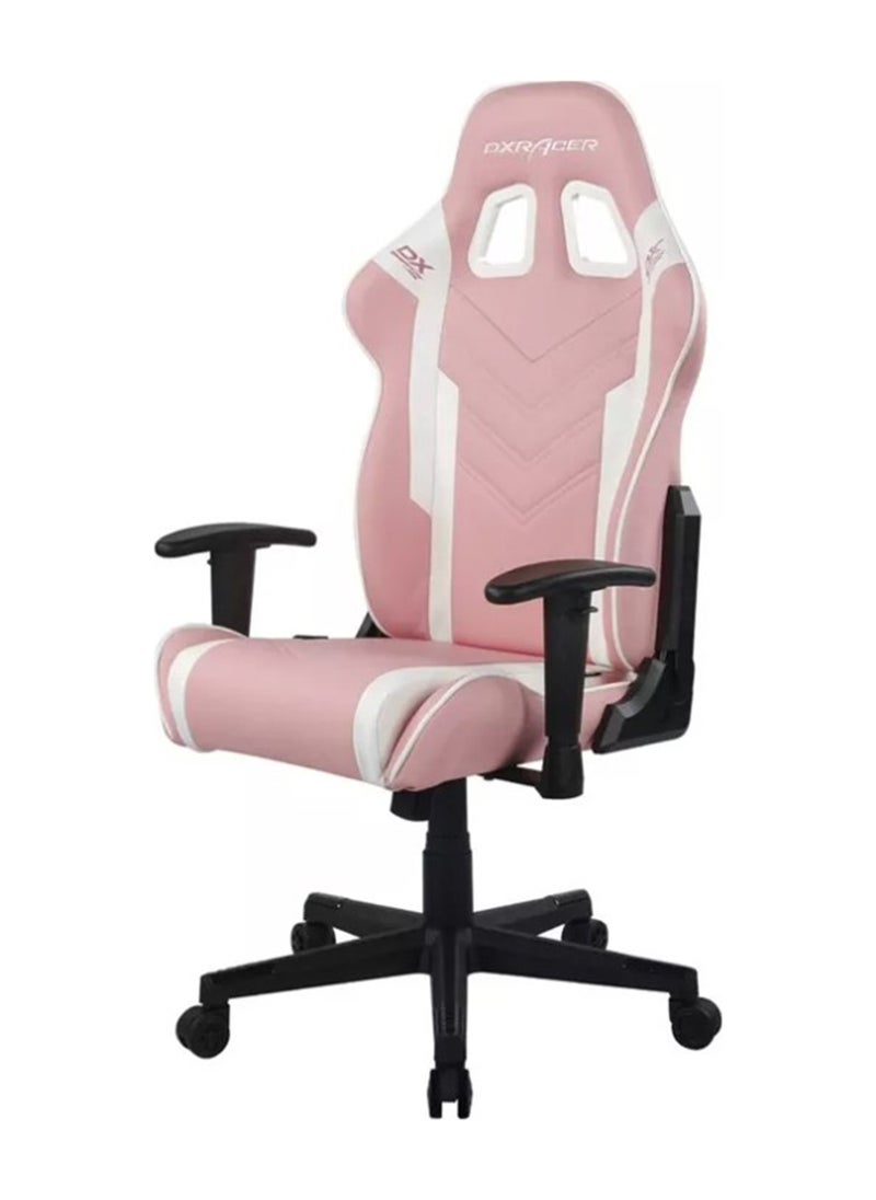 DXRacer Prince Series P132 Gaming Chair, 1D Armrests with Soft Surface, Pink and White | GC-P132-PW-F2-158