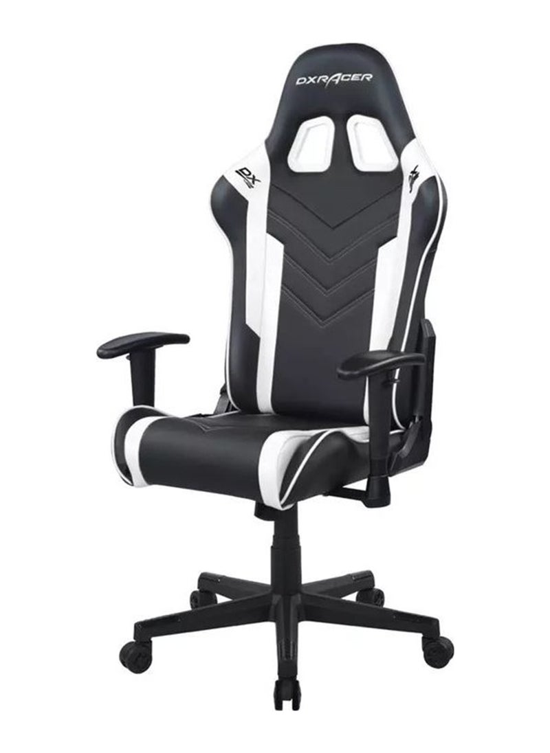 DXRacer Prince Series P132 Gaming Chair, 1D Armrests with Soft Surface, Black and White | GC-P132-NW-F2-158